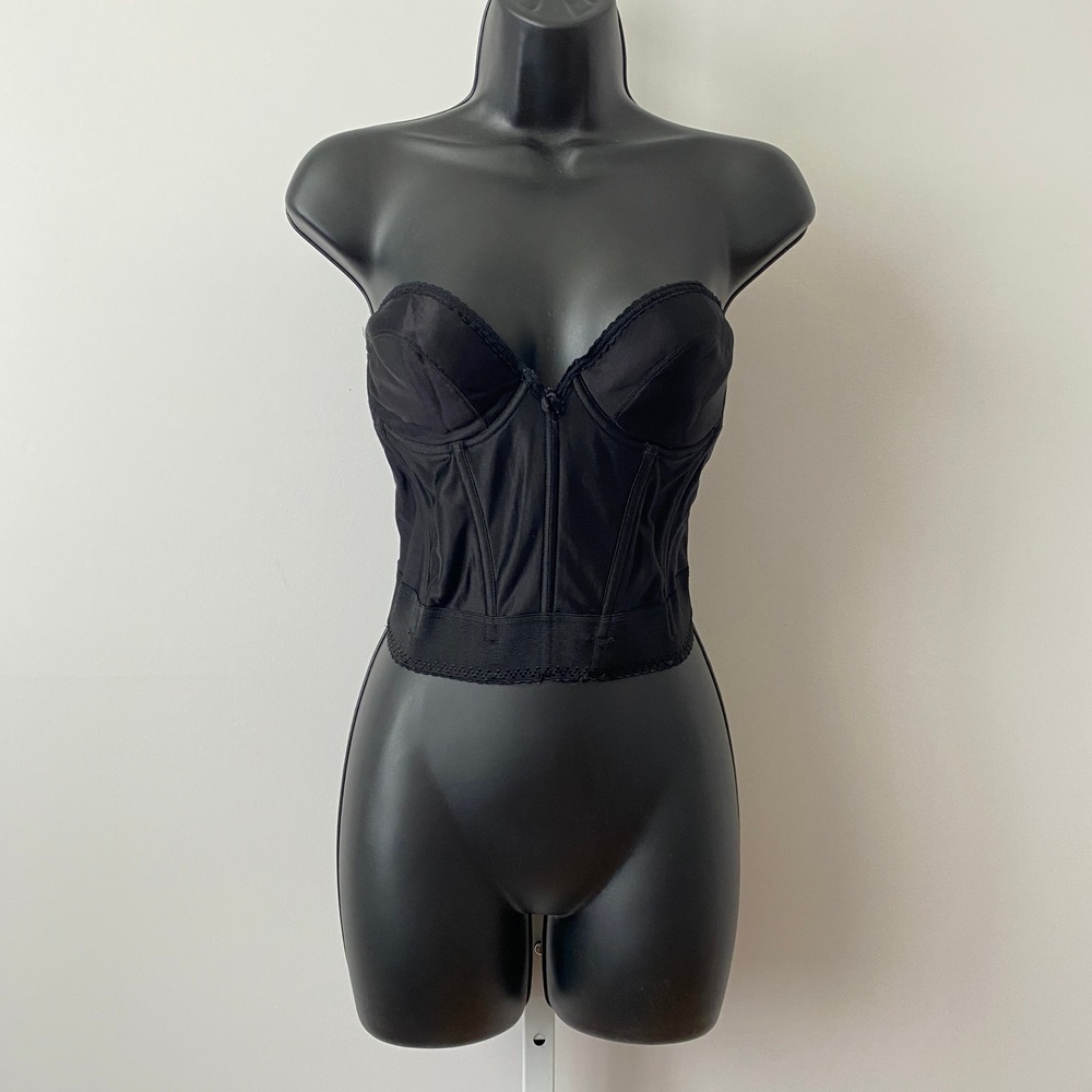 Youthcraft Nylon MobWife Witchy Office Siren Lingerie Bustier 38B Black